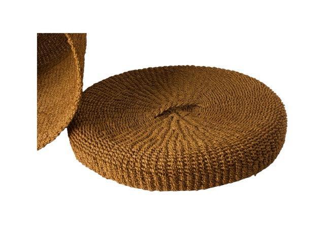 Detail deksel opbergmand Abaca 25x35cm beige