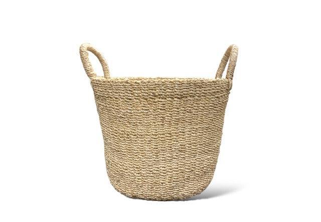 productfoto van Mand Abaca Handvat Off white 30x25cm