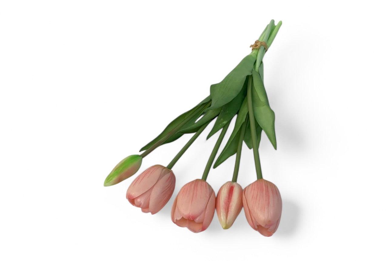 % liggende realtouch kunsttulpen in de kleur roze-WinQ
