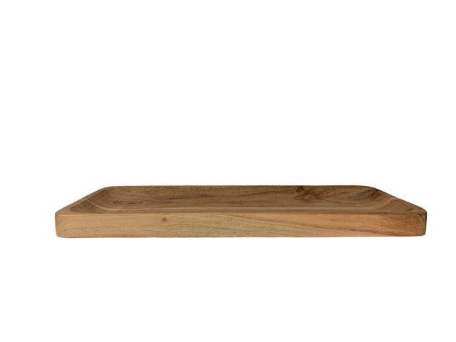 Dienblad Hout Acacia Naturel 30x18x1,5cm foto van voorzijde