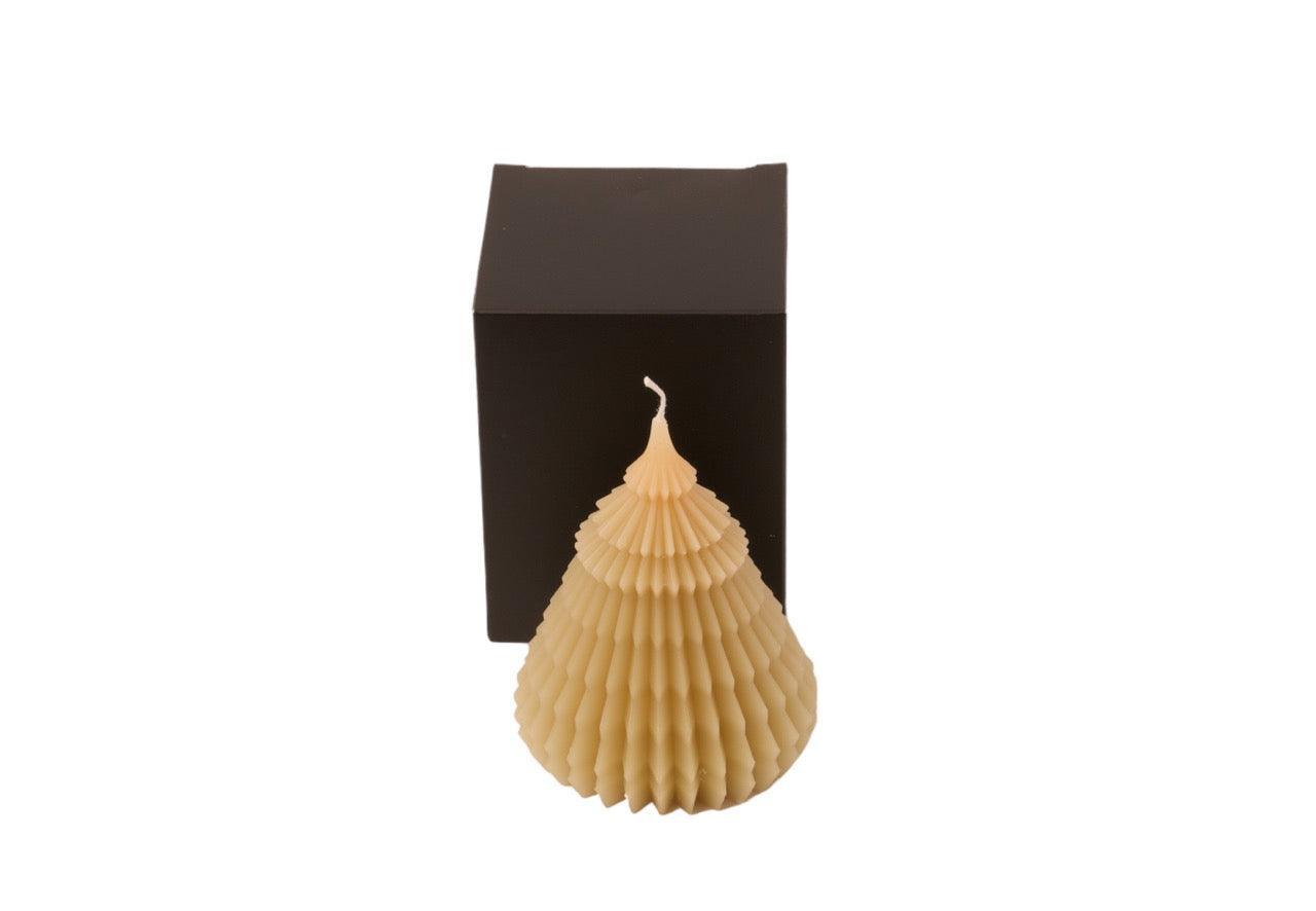 Kaars Kerstboom groot 14cm Soft Geel - WinQ!