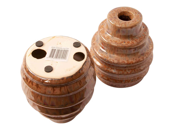 Set van twee stuks keramiek Kandelaren 12 cm hoog Beige - WinQ!