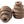 Set van twee stuks keramiek kandelaren 12 cm hoog kleur grijs/Blauw - WinQ!