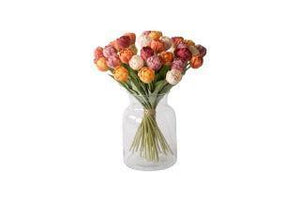 Boeket kunstbloemen tulpen in 5 kleuren totaal 35 stuks in 5 voorjaarskleuren op een vaas WinQ