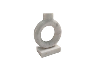 Kaarsenhouder Marmer 10x14x2,1 Wit - WinQ!