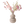 Kunstbloemen boeket met roze bloemen in moderne grijze vaas, interieur decoratie