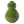 Groene glanzende keramieken vaas met bolvormig design, modern interieuraccessoire