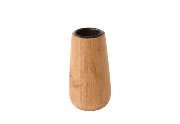 Kandelaar theelicht Naturel Acacia Hout 7x13cm 