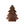 Dennenboom waxine houder 13x17cm antiek koper met theelicht