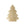 produktfoto theelichthouder in de vorm an een dennenboom  13x17cm off white met goud