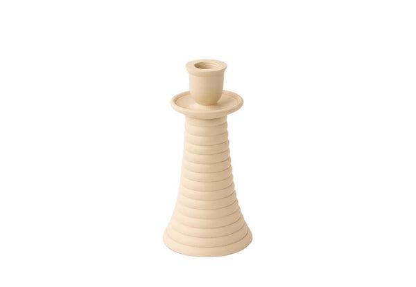 Aluminium Kaarsenhouder Off White 8,5x17cm - WinQ!