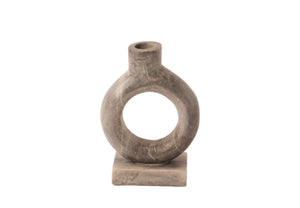 productfoto kandelaar of kaarsenhouder van zwart marmer 10x14cm