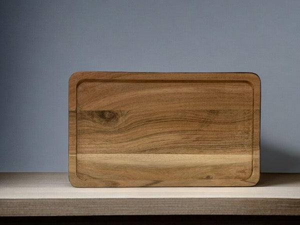 Borrelplank Naturel Acacia 35x15x2cm staand gefotografeerd