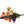 Kunstbloemen Veldboeket Rood/ Blauw/ Oranje  liggend