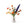 Kunstbloemen Veldboeket Rood/ Blauw/ Oranje inclusief Glasvaas met oa Delphinium,papaver, dahlia en de tulp