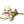 Kunstbloemen Veldboeket wit met blauw inclusief vaas liggend in detail
