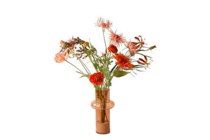 productfoto Veldboeket Zijden Bloemen Rood/ Roze/ Oranje inclusief vaas