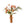 Kunstbloemen boeket Bloemen Rood/ Roze/ Oranje inclusief vaas