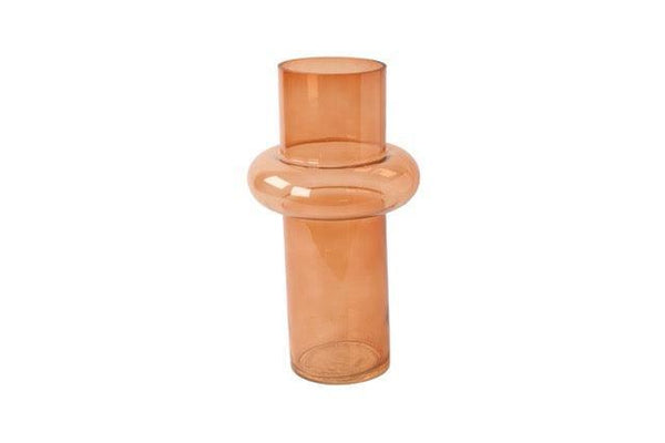 Glasvaas in cognac kleur