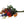 Pluk boeket kunstbloemen bloemen in de kleurcombinatie Blauw, Rood, Oranje liggend gefotografeerd