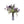 PlukBoeket Kunstbloemen Lila en Blauw op een glasvaas met diverse bloemen