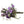 PlukBoeket Kunstbloemen Lila en Blauw  liggend gefotografeerd met diverse bloemen