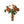 Gebonden kunstbloemen Boeket In Oranje metTulp warm Oranje Eucalyptus Zinnia Oranje Scherm oranje 