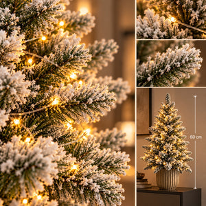 Overzichtsfoto met maatindicatie  en detail boom met  ledverlichting - WinQ