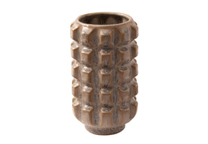 Keramiek Vaas/ Bloempot PTMD 17 cm hoog in de kleur Grijs/blauw. - WinQ!