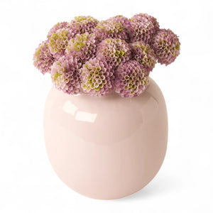 3 bosjes mini dahlia in de kleur Lila op metalen vaas lila - WinQ