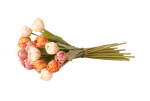 Kunsttulpen in een boeket in diverse voorjaarskleuren - WinQ!