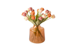 Kunsttulpen in een boeket in diverse voorjaarskleuren - WinQ!