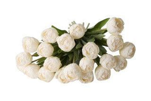 detail van een kunstboeket witte tulpen 21 stuks - WinQ