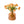 @1 tulpen op een cognac kleurige glasvaas
