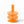 productfoto van glaskandelaar oranje 15,5cm hoog en diameter 9cm - WinQ