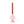 Glaskandelaar bolvormig 8,5x15cm in pink met rode ledkaars - WinQ