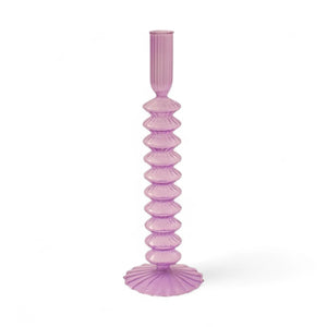 Kaarsenhouder glas 9x29,5cm Lila - WinQ!