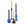 Set van 4 glaskandelaren in de kleuren blauw en zwart _WinQ