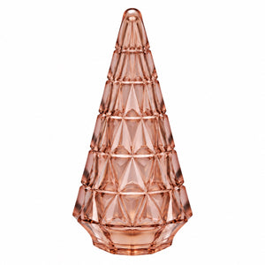 Glazen Kerstboom met  LED Verlichting Pink 10x24 cm – Batterij - WinQ
