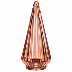 Glazen Kerstboom met  LED Verlichting Pink 10x24 cm – Batterij - WinQ