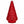 Glazen Kerstboom met  LED Verlichting Rood 10x24 cm – Batterij - WinQ