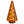 Glazen Kerstboom met brandende LED Verlichting Amber 10x24 cm – Batterij - WinQ