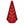 Glazen Kerstboom met brandende LED Verlichting donkerrood 10x24 cm – Batterij - WinQ