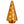 Glazen Kerstboom met brandende LED Verlichting oranje  10x24 cm – Batterij - WinQ