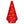 Glazen Kerstboom met brandend LED Verlichting rood  10x24 cm – Batterij - WinQ