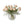 ronde glasvaas met 14 roze tulpen met groen gebonden - WinQ