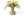 Kunstbloemen boeket gebonden met gele  en witte parkiettulpen en tulpen op een groene glasvaas - WinQ