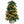 Sfeervolle groene kunstkerstboom 40cm hoog met Ledverlichting en decoratieve gouden belletjes