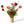 Tulpenvaas beige met diverse kleuren kunsttulpen in rood, oranje, paars en roze afgewerkt met twijgen -WinQ
