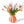 Boeket met tulpen en parkiettulpen gebonden met berkentakken in een kunstboeket op een roze keramieken vaas - WinQ